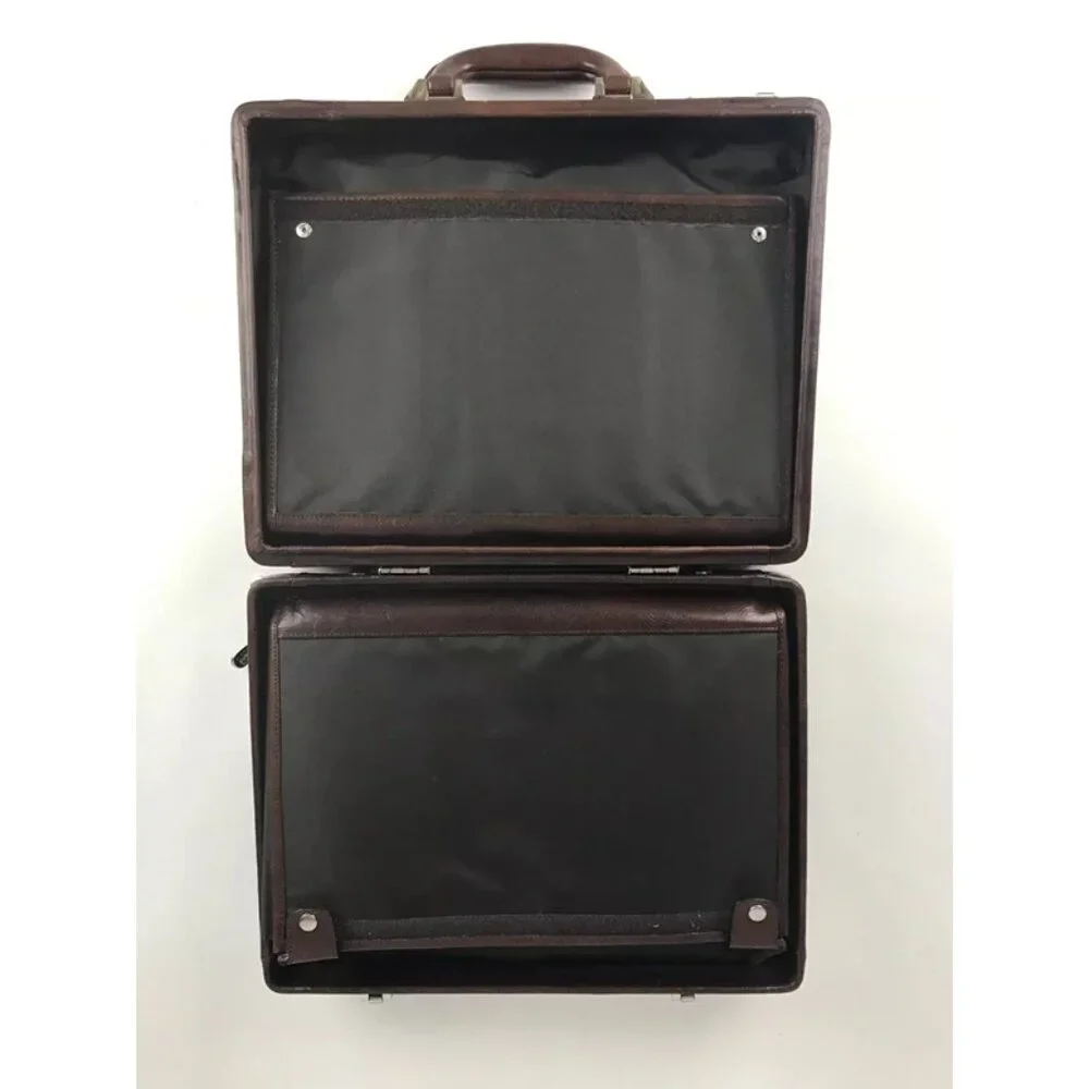 Wilsons Leather‎ Unisex Brown Pelle Studio Inner Pockets Divider Briefcase Bag